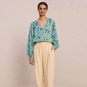 A.L.C capris floral print blouse